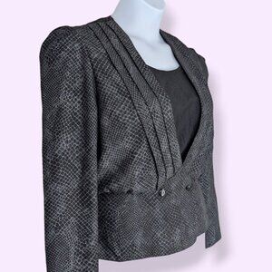 Vintage C&A Pleated Snakeskin Pattern Top